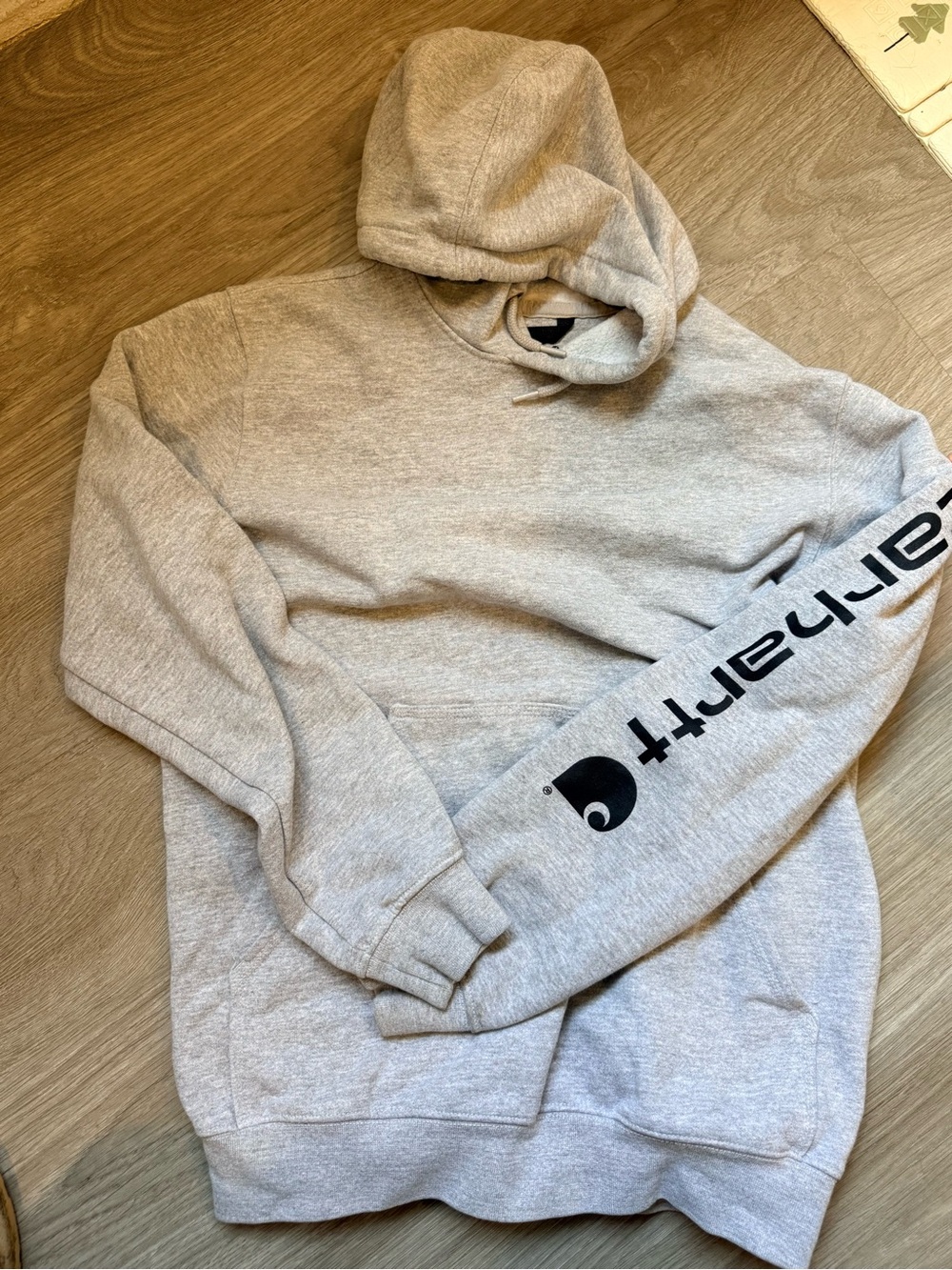 Carhartt Hooded Sweatshirt - Light Gray Pullover